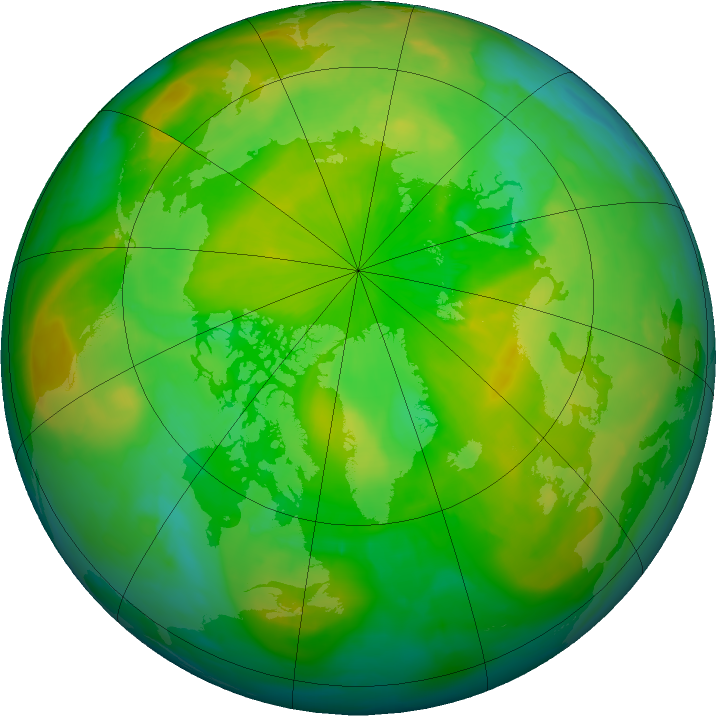 Arctic ozone map for 15 June 2016